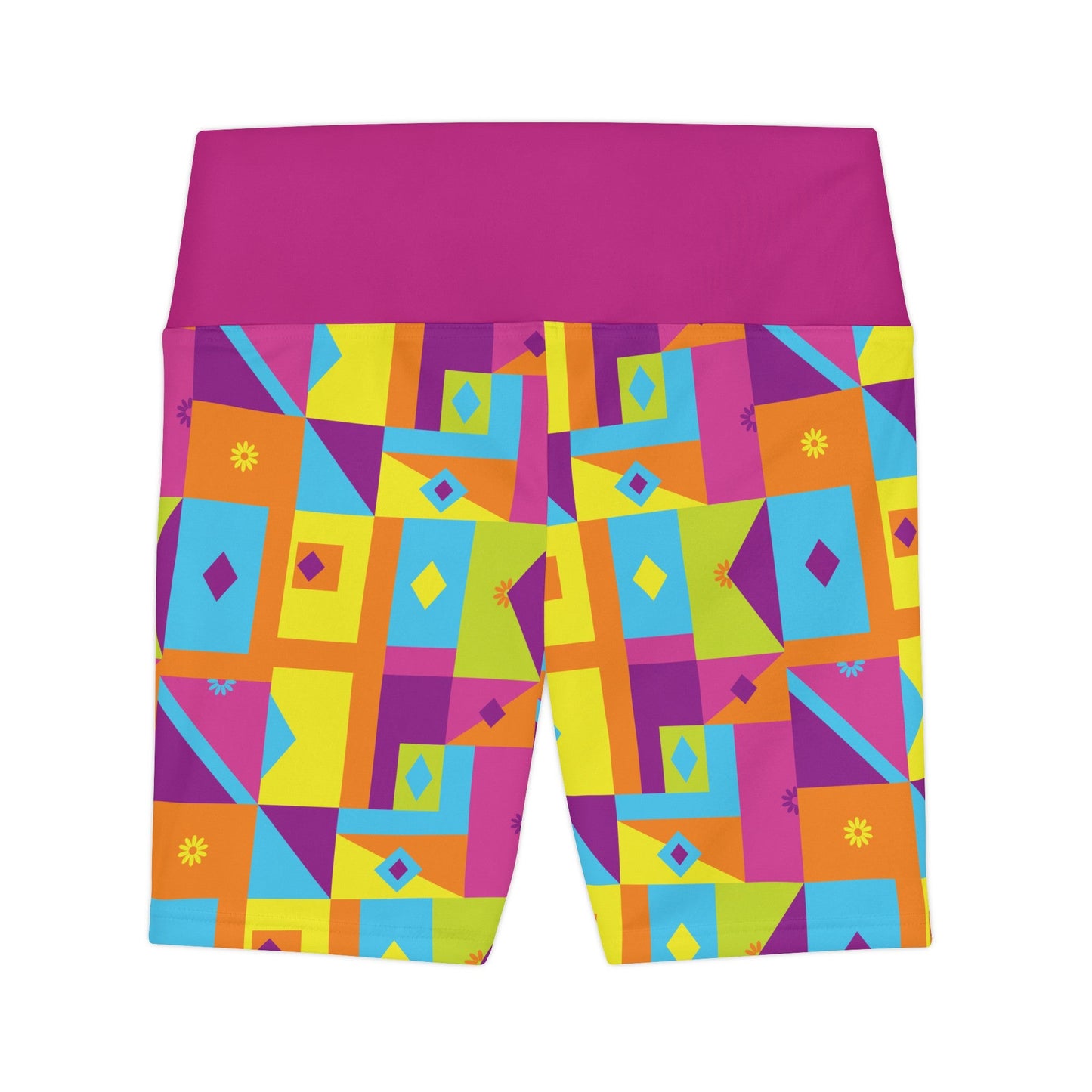 Women's Workout Shorts (AOP) - Sunflower Cabana