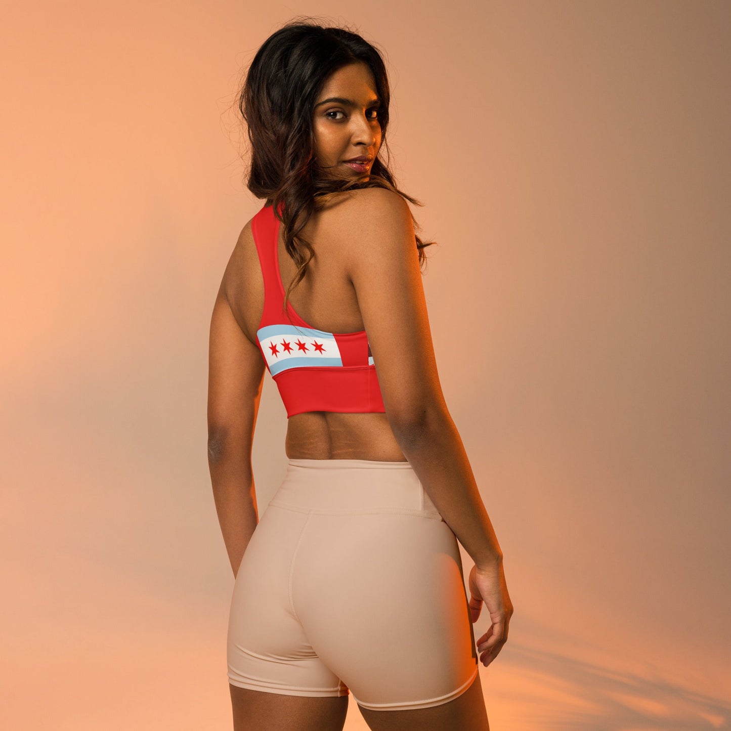 Chicago Love Longline sports bra - Sunflower Cabana