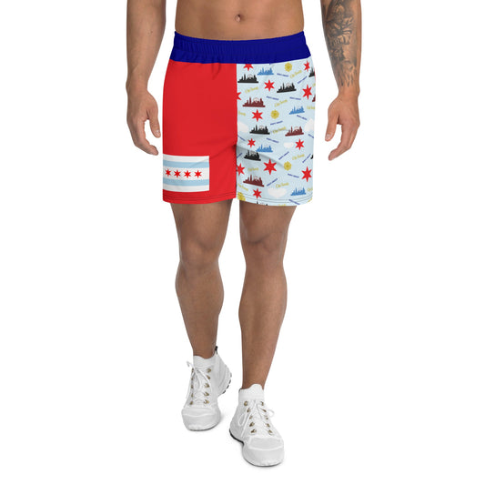 Chicago Love Men's Recycled Athletic Shorts - Sunflower Cabana
