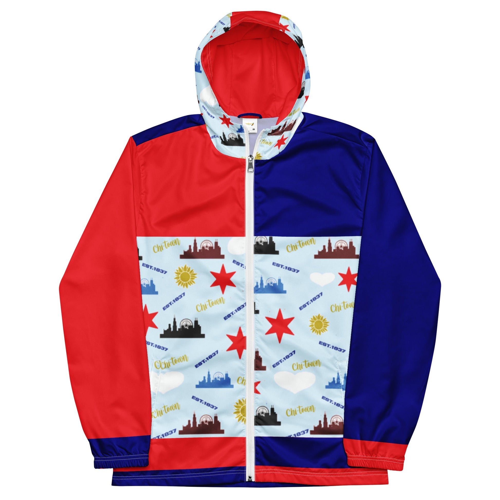 Chicago Love Men's/Unisex windbreaker - Sunflower Cabana