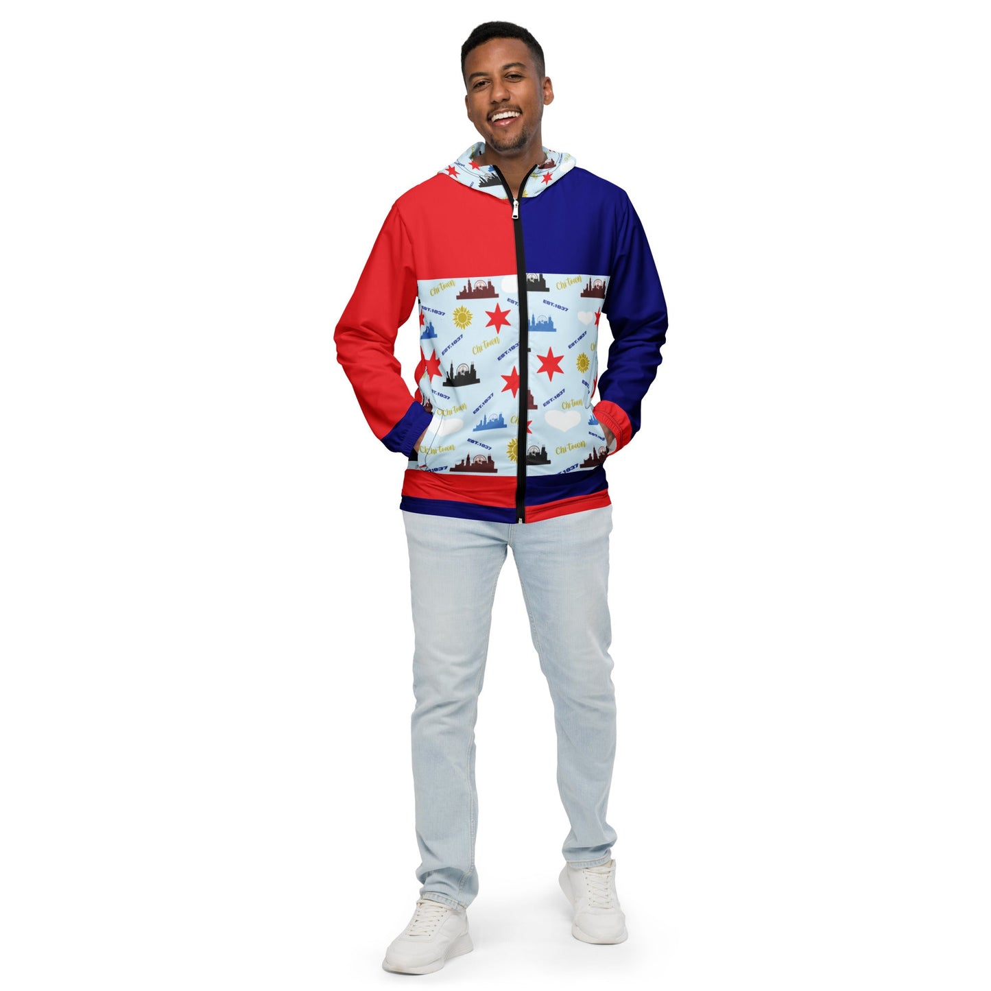 Chicago Love Men's/Unisex windbreaker - Sunflower Cabana