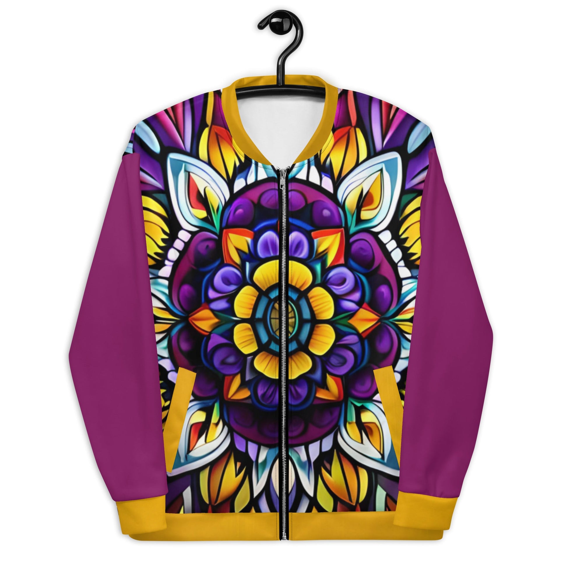 Kaleidoscope Unisex Bomber Jacket - Sunflower Cabana