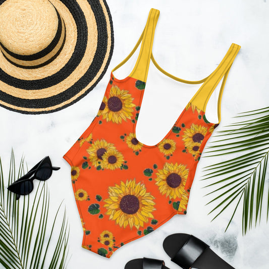 One-Piece Swimsuit - Sunflower Cabana