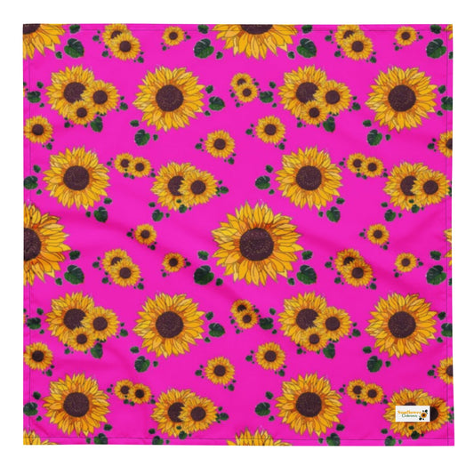 Pinky All-over print bandana - Sunflower Cabana