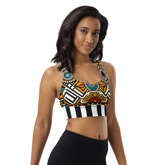 Trippie Hippie Longline sports bra - Sunflower Cabana