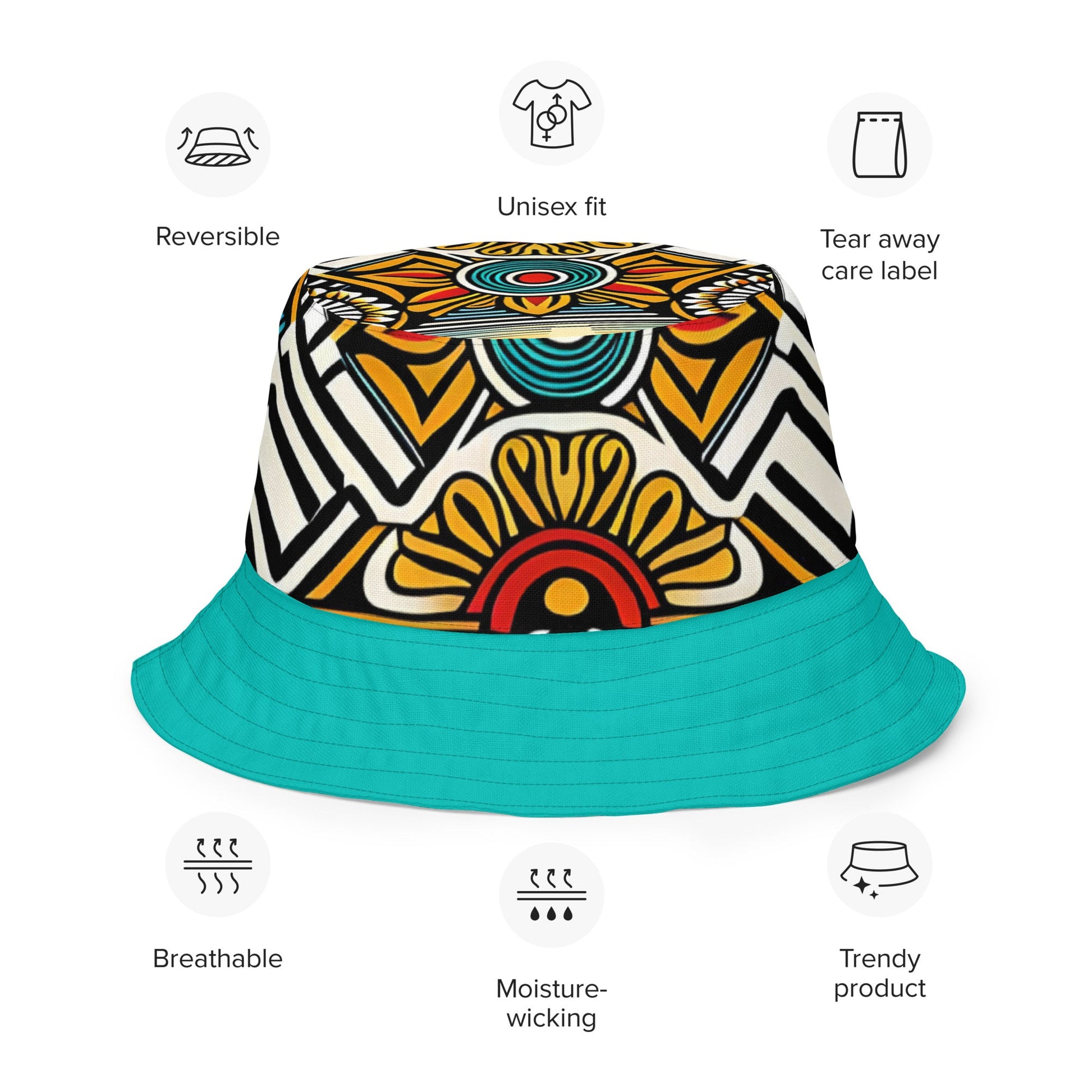 Trippie Hippie Reversible bucket hat - Sunflower Cabana