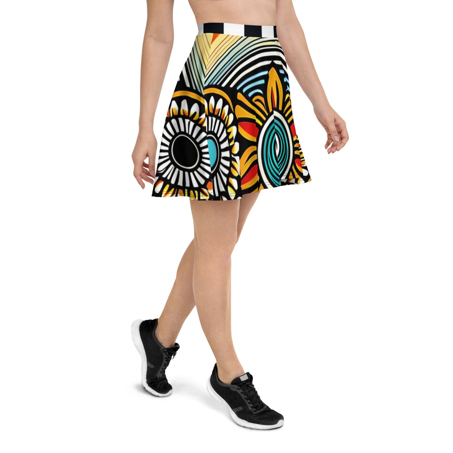 Trippie Hippie Skater Skirt - Sunflower Cabana