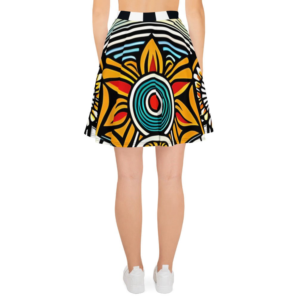 Trippie Hippie Skater Skirt - Sunflower Cabana