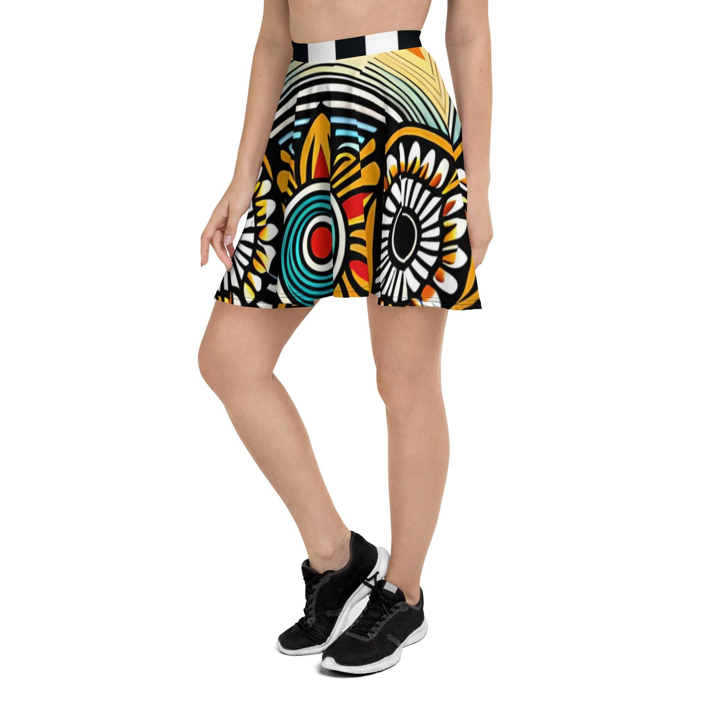 Trippie Hippie Skater Skirt - Sunflower Cabana