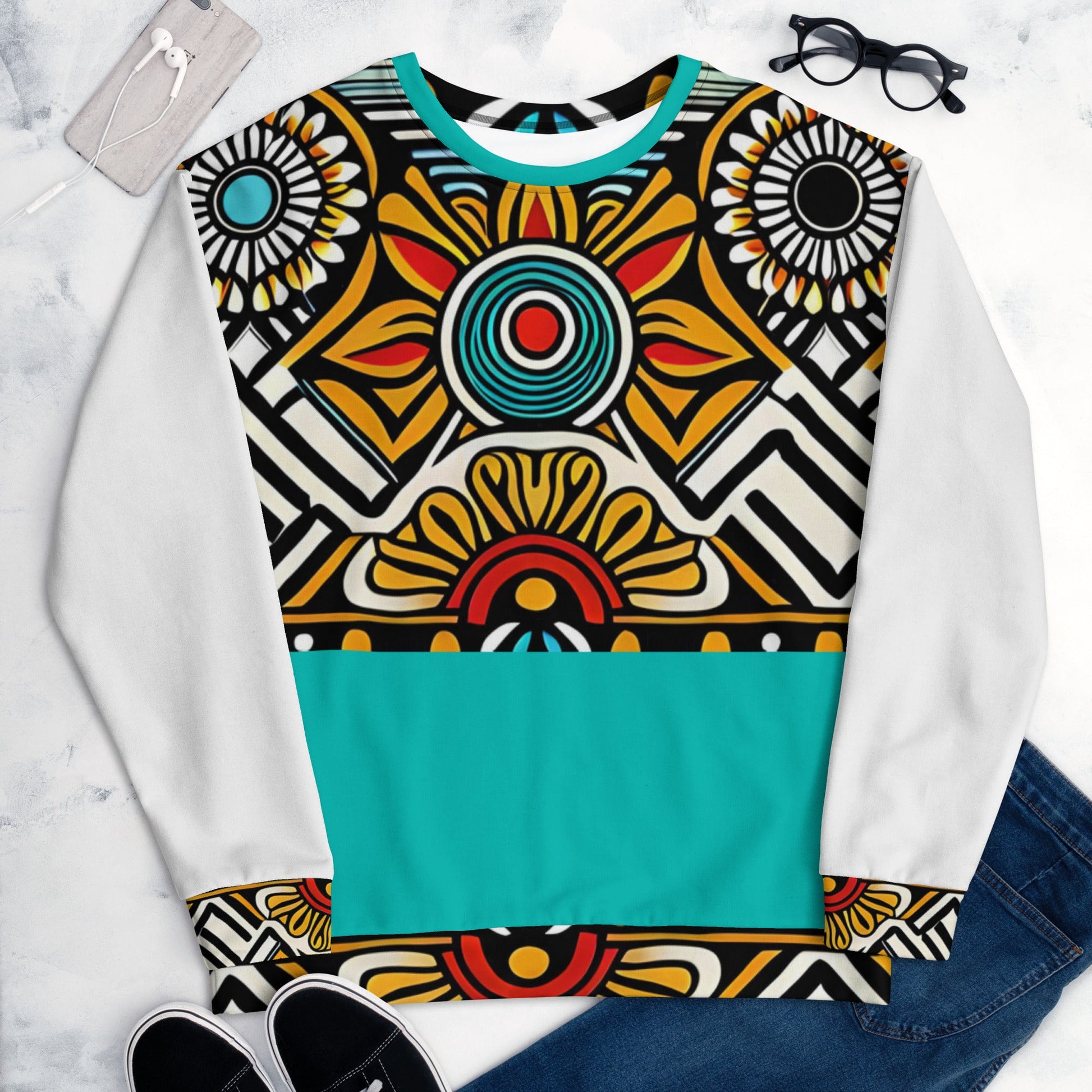 Trippie Hippie Unisex Sweatshirt - Sunflower Cabana